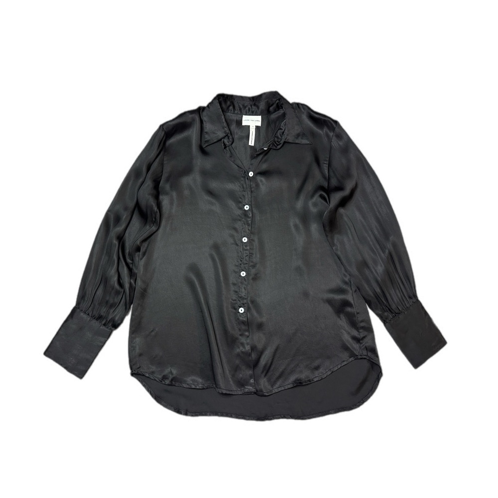 Laude The Label Museo Button Up Satin 100% Cupro Shirt Blouse In Size S - Picture 4 of 11